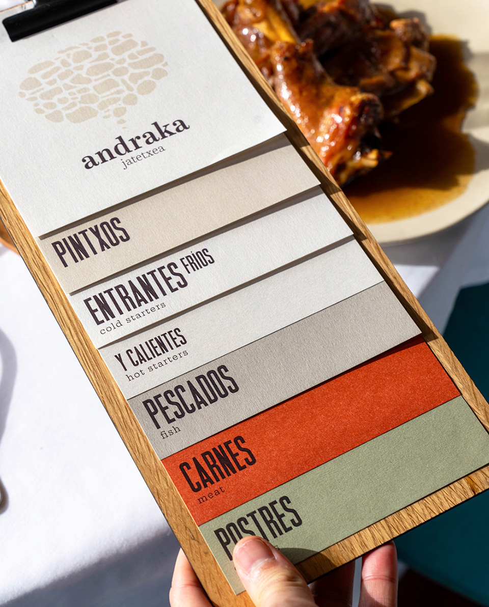 Tipografía y composición en carta gastronómica